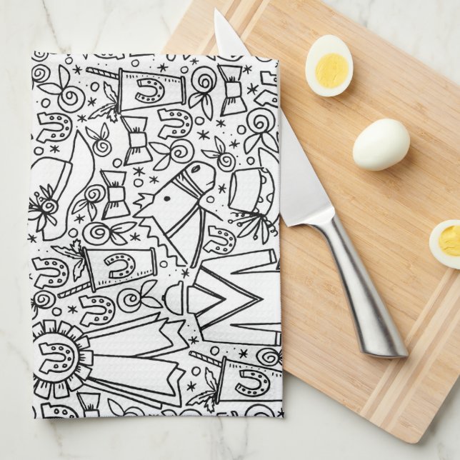 Kentucky Derby Party Towels (Quarter Fold)