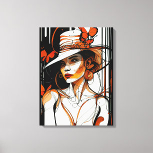 Kentucky Derby Womens Hat Canvas Wall Art Prints
