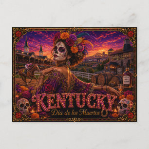 Kentucky Día de los Muertos Retro Postcard