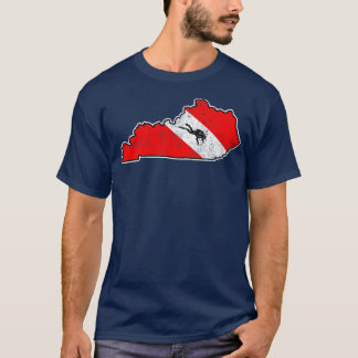 Kentucky Dive Flag Scuba Diving State Map Dive Fla T-Shirt