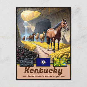 Kentucky Dreamscape: Surreal State Masterpiece Postcard