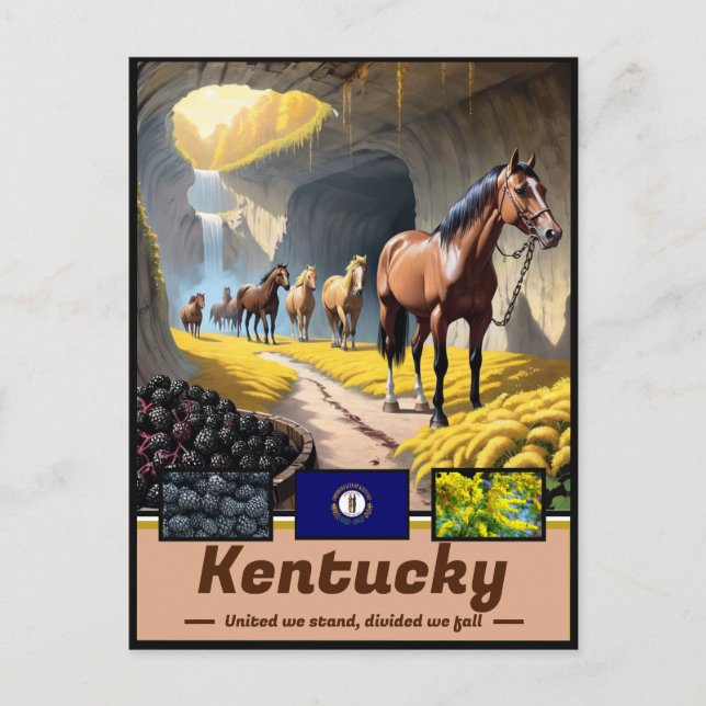 Kentucky Dreamscape: Surreal State Masterpiece Postcard (Front)