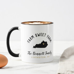 Kentucky Farm Sweet Farm Family Monogram Mug