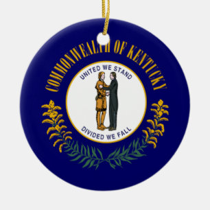Kentucky Flag Ceramic Ornament