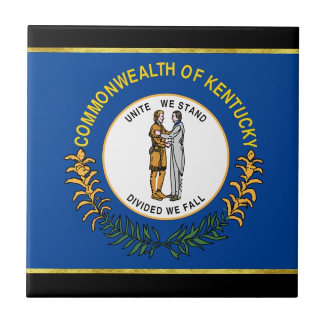 Kentucky flag ceramic tile (Front)