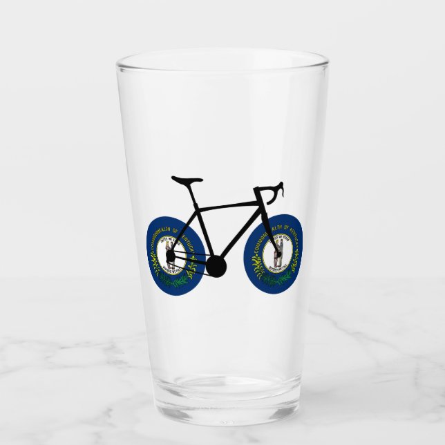 Kentucky Flag Cycling Glass (Front)