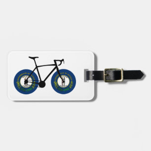 Kentucky Flag Cycling Luggage Tag