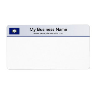 Kentucky Flag Header Shipping Label