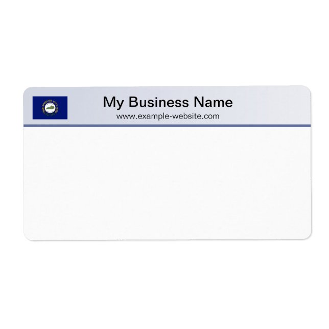 Kentucky Flag Header Shipping Label (Front)