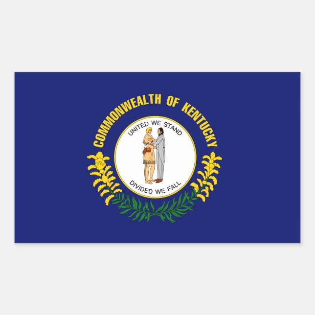 Kentucky Flag Rectangular Sticker (Front)