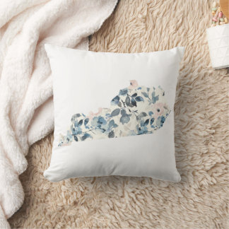 Kentucky Floral Print Pillow