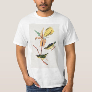 Kentucky Fly-catching Warbler Birds Illustration T-Shirt