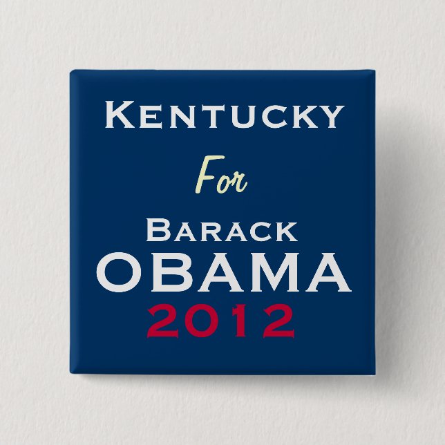 KENTUCKY For OBAMA 2012 Campaign Button (Front)
