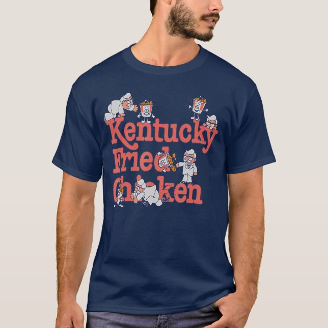 Kentucky Fried Chicken Retro Colonel Cartoon KFC F T-Shirt (Front)
