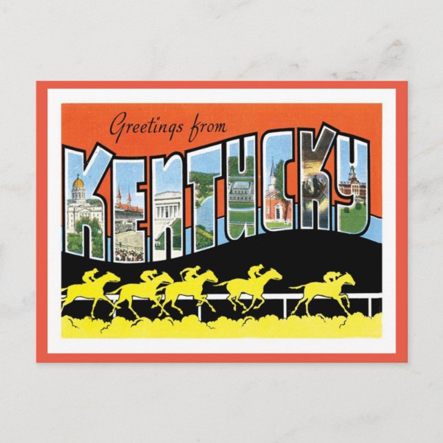 Kentucky Greetings From US States Postcard (Front)