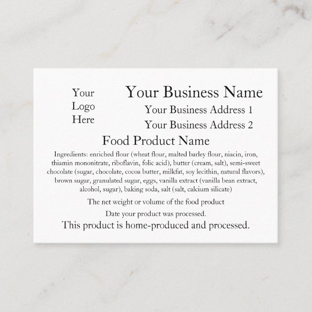 Kentucky Home Baker Cards (Front)