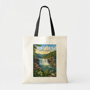 Kentucky Illustration Travel Art Vintage Tote Bag
