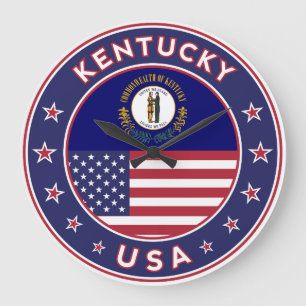 Kentucky, Kentucky phone case, Kentucky sticker, Large Clock