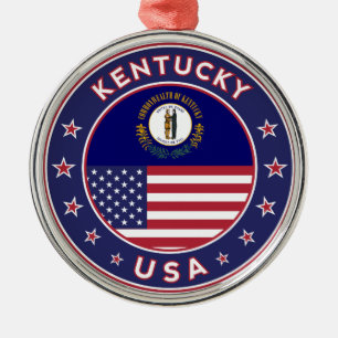 Kentucky, Kentucky phone case, Kentucky sticker, Metal Ornament