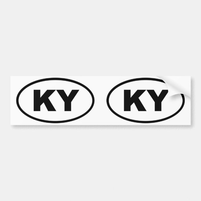 Kentucky KY oval Bumper Sticker (Front)