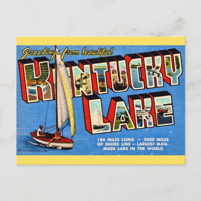 Kentucky Lake Greeting Postcard (Front)