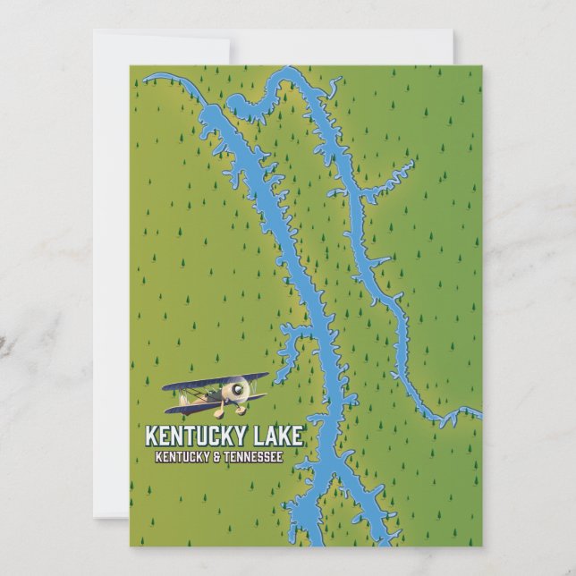 Kentucky Lake USA MAp (Front)