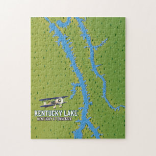 Kentucky Lake USA MAp Jigsaw Puzzle