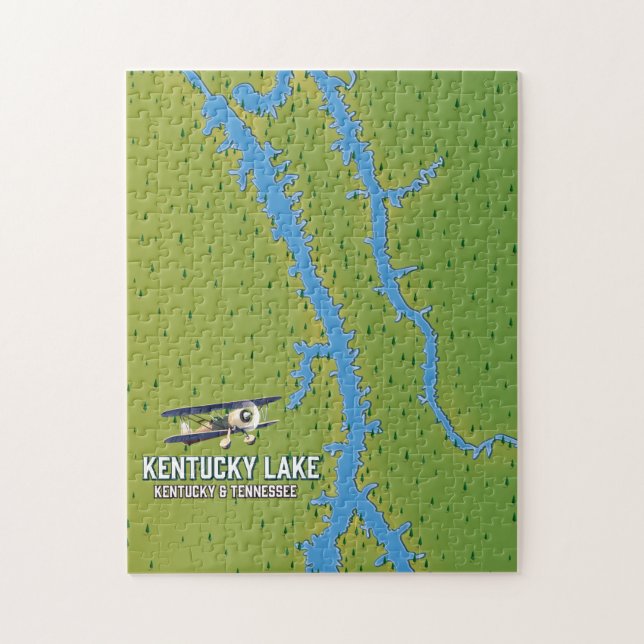 Kentucky Lake USA MAp Jigsaw Puzzle (Vertical)