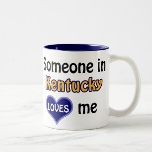 Kentucky loves me. Two-Tone coffee mug