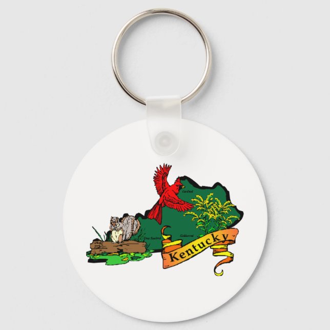Kentucky map 2 key ring (Front)