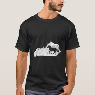 Kentucky Map Horse Kentucky Thoroughbred T-Shirt