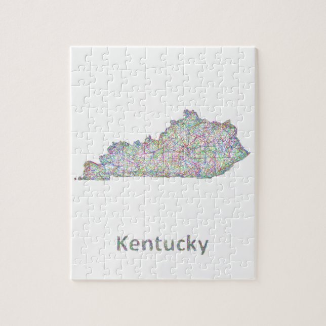 Kentucky map jigsaw puzzle (Vertical)