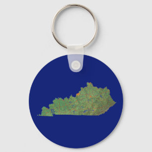 Kentucky Map Keychain