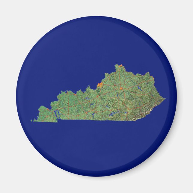 Kentucky Map Magnet (Front)