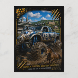 Kentucky Monster Truck Off Road Art Postcard