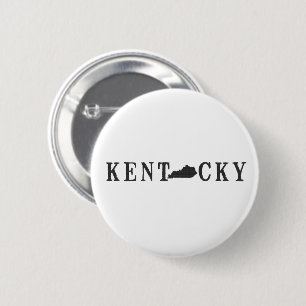 Kentucky Name with State Shaped Letter 6 Cm Round Badge