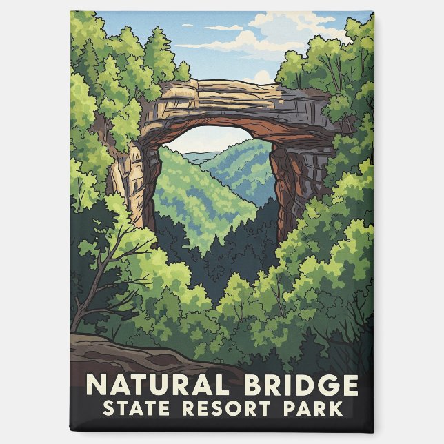 Kentucky Natural Bridge State Resort Park Travel Magnet (Front)