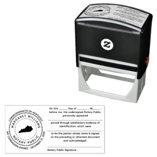 Kentucky Notary Public Acknowledgement Stamp
