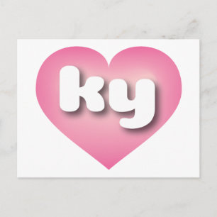 Kentucky pink fade heart - I love ky Postcard