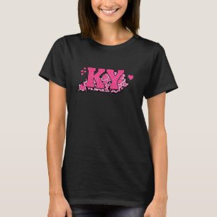Kentucky Pink Leopard Print KY Pride Kentucky Girl T-Shirt