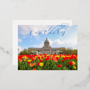 Kentucky Postcard with Frankfort state capital.