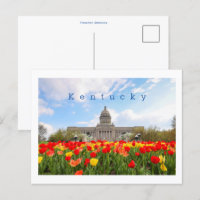Kentucky Postcard with Frankfort state capital.