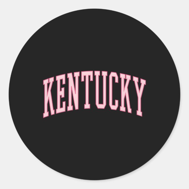 Kentucky Preppy K Classic Round Sticker (Front)