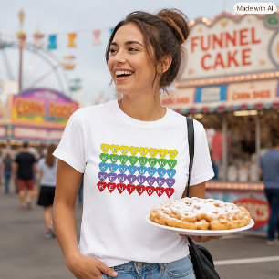 Kentucky Pride Colourful Heart Design T-Shirt