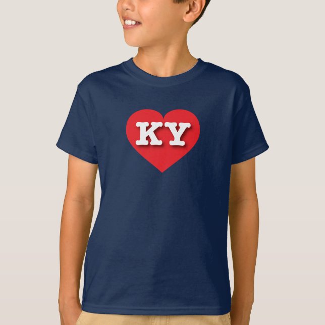 Kentucky Red Heart - I love KY T-Shirt (Front)