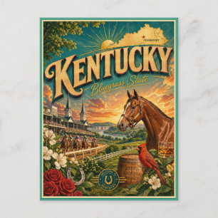 Kentucky Retro Travel Souvenir Postcard