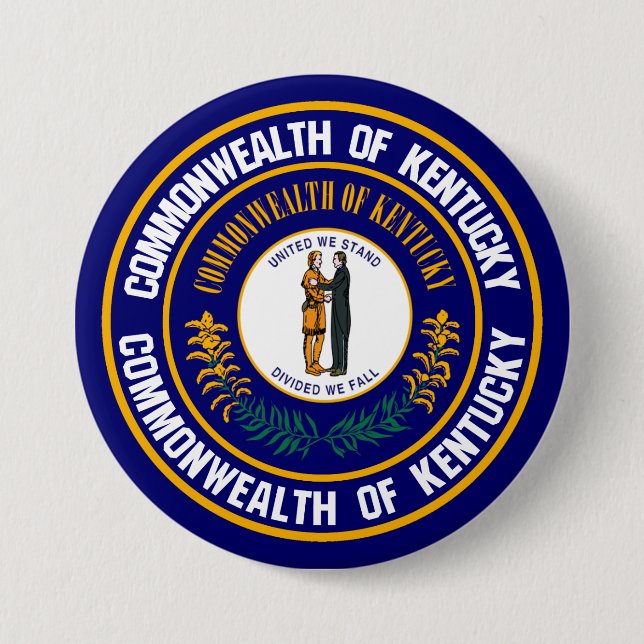 Kentucky Round Emblem 7.5 Cm Round Badge (Front)