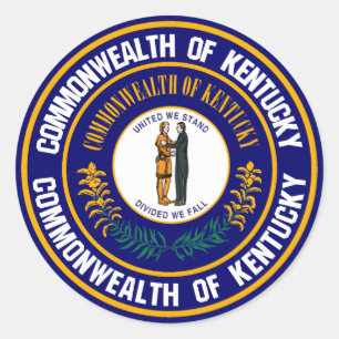 Kentucky Round Emblem Classic Round Sticker