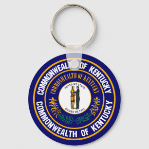 Kentucky Round Emblem Key Ring