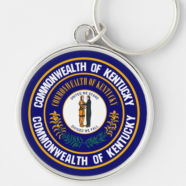 Kentucky Round Emblem Key Ring (Front)